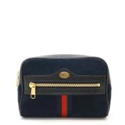 Gucci Vintage Pre-owned Mocka kuvertvskor Blue, Dam