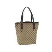 Gucci Vintage Pre-owned Canvas gucci-vskor Beige, Dam