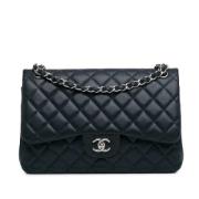 Chanel Vintage Pre-owned Laeder axelremsvskor Blue, Dam