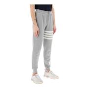 Thom Browne 4-Bar Loopback Bomull Sweatpants Gray, Dam