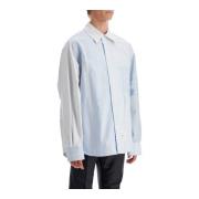 Thom Browne Randig Oxford Bomull Oversized Skjorta Blue, Herr