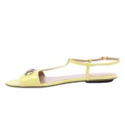 Gucci Vintage Pre-owned Laeder sandaler Yellow, Dam