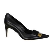 Sergio Rossi Läderpumps med 7 cm klack Black, Dam