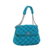 Chanel Vintage Pre-owned Nylon chanel-vskor Blue, Dam