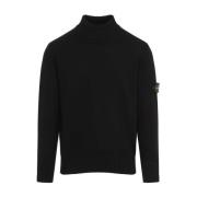 Stone Island Svart Tröja Aw24 Herrmode Black, Herr