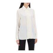 Tom Ford Silk Charmeuse Blus Skjorta White, Dam