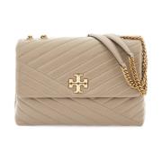 Tory Burch Axelväska med Chevron-quiltning Gray, Dam