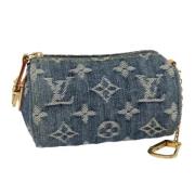 Louis Vuitton Vintage Pre-owned Denim necessrer Blue, Dam