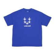 Usual Royal Blue Tee med Rund Hals Blue, Herr