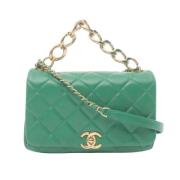 Chanel Vintage Pre-owned Laeder chanel-vskor Green, Dam