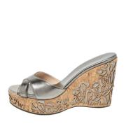 Jimmy Choo Pre-owned Pre-owned Laeder sandaler Gray, Dam