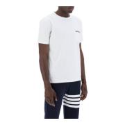 Thom Browne Randig Fick T-shirt White, Herr