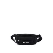 Palm Angels Broderad Logga Fanny Pack Black, Herr