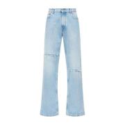 MM6 Maison Margiela Klar Blå Distressed Denim Jeans Blue, Herr