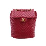 Chanel Vintage Pre-owned Laeder chanel-vskor Red, Dam