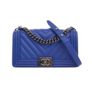 Chanel Vintage Pre-owned Laeder handvskor Blue, Dam