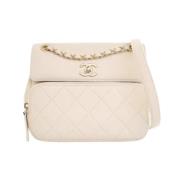 Chanel Vintage Pre-owned Laeder chanel-vskor Beige, Dam