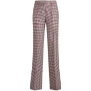 Etro Houndstooth Slim Fit Byxor Red, Dam