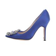 Manolo Blahnik Pre-owned Pre-owned Tyg klackskor Blue, Dam