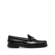 Forte Forte Svart Läder Moccasins Kristalldekoration Black, Dam