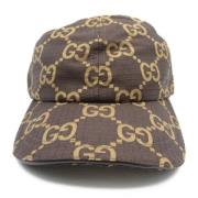 Gucci Vintage Pre-owned Polyester hattar-och-kepsar Beige, Dam