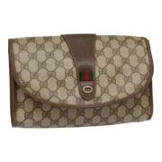 Gucci Vintage Pre-owned Laeder kuvertvskor Beige, Dam