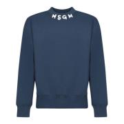 Msgm Blå Sweatshirt Höj Stil Trendig Blue, Herr