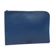 Louis Vuitton Vintage Pre-owned Laeder kuvertvskor Blue, Dam