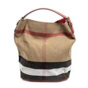 Burberry Vintage Pre-owned Canvas axelremsvskor Multicolor, Dam