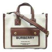 Burberry Vintage Pre-owned Laeder axelremsvskor Beige, Dam