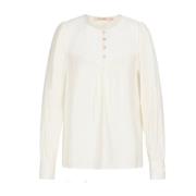 RUE de Femme Elegant Kassandra Blus med Vackra Detaljer White, Dam