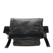 Bottega Veneta Vintage Pre-owned Laeder crossbodyvskor Black, Dam