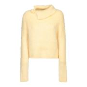 Jacquemus Gul Stickatplagg Aw24 Yellow, Dam