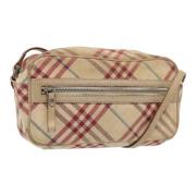 Burberry Vintage Pre-owned Canvas axelremsvskor Beige, Dam