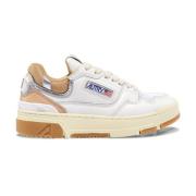 Autry Vintage-inspirerad CLC Low Lädersneaker White, Dam