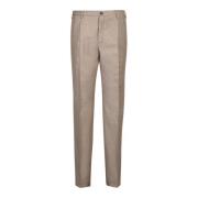 Incotex Beige Ull Tapered Fit Byxor Beige, Herr