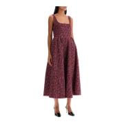 Alessandra Rich Tweed Paljett A-linje Midi Klänning Purple, Dam