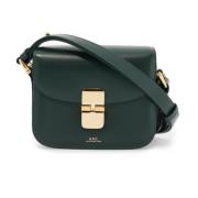 A.p.c. Elegant Mini Väska med Metallstängning Green, Dam