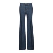 7 For All Mankind Blå Jeans för Kvinnor Aw24 Blue, Dam