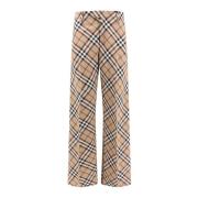 Burberry Beige Wide Leg Byxor Aw24 Beige, Herr