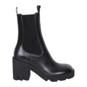 Burberry Svarta Ankelboots Elegant Stil Black, Dam