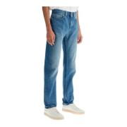 Casablanca Tennis Club Straight Leg Jeans Blue, Herr