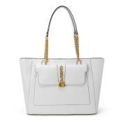 Guess Stilren Tiberia Tote Handväska White, Dam