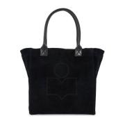 Isabel Marant Broderad mocka toteväska Black, Dam