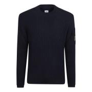 C.p. Company Total Eclipse Crew Neck Sweater Blue, Herr