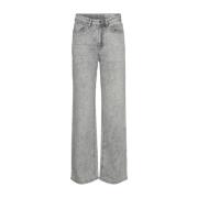 Vero Moda Högmidjade Bootcut Jeans Gray, Dam