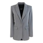 Patrizia Pepe Chic Grå Blazer med Slim Fit Gray, Dam