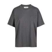 Iceberg Normal passform T-shirt i bomullsjersey Gray, Dam