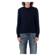 Thom Browne Navy Stickat Pullover Aw24 Blue, Herr