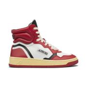 Autry Vintage Höga Sneakers Red, Dam